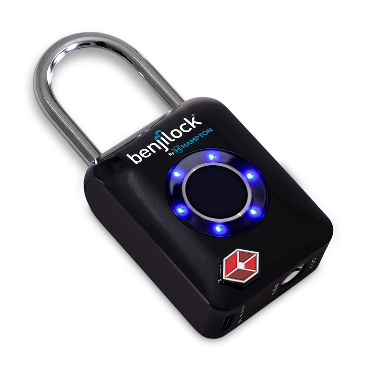 BenjiLock by Hampton TSA Fingerprint Padlock, Black