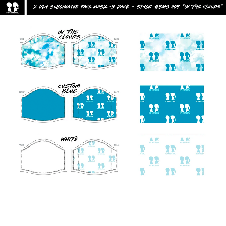 BOY MEETS GIRL® Clouds Mask 3-Pack