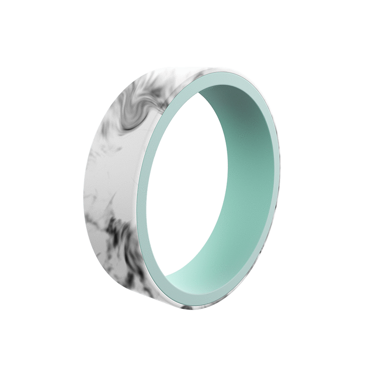 White Marble/Aqua