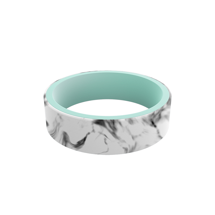 White Marble/Aqua