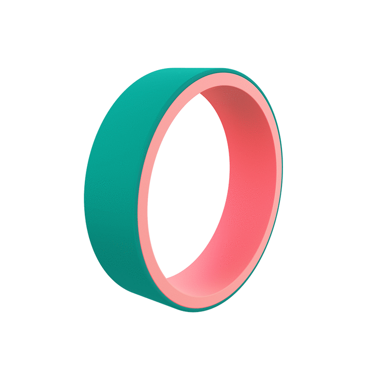 Women's Switch Reversible Emerald & Coral Silicone Ring