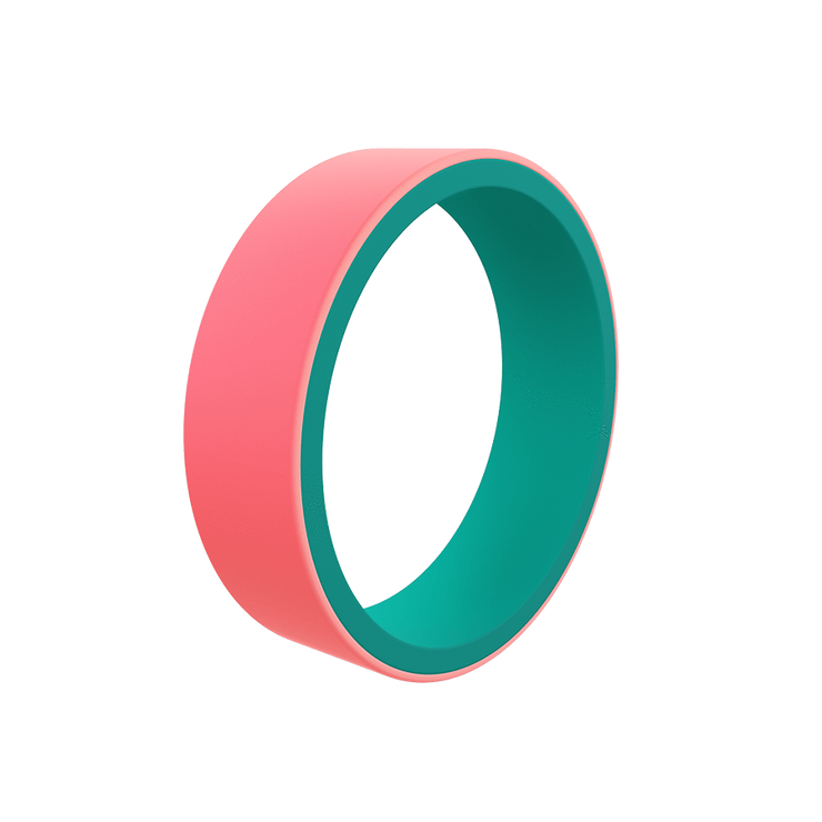 Women's Switch Reversible Emerald & Coral Silicone Ring