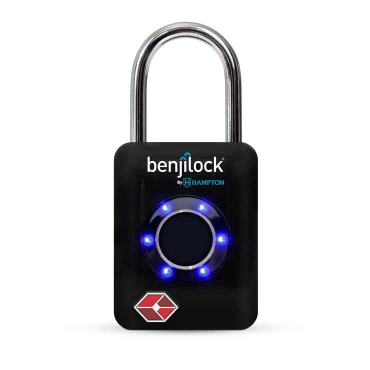BenjiLock by Hampton TSA Fingerprint Padlock, Black