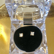 Glamour 1/4 Carat Square Cut CZ Stud Earring