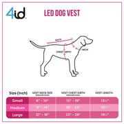 Small Green LED Rechargeable Dog Vest