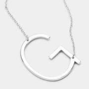 Large Initial Necklace