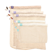 Lotus Produce Bags - 100% Organic Cotton - Set of 5