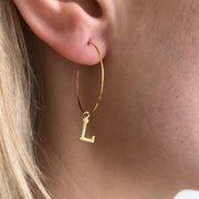 Maxi Initial Wire Hoop