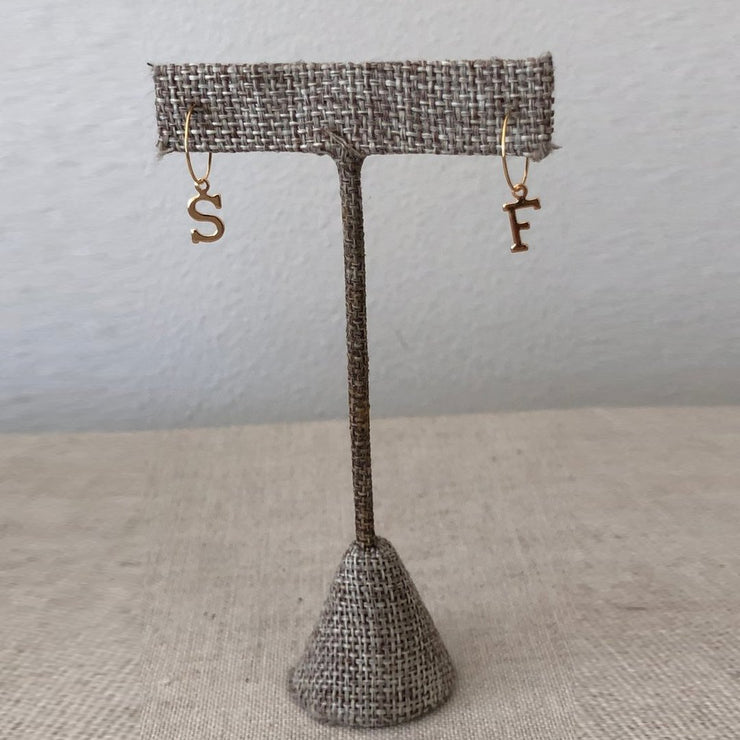 Mini Initial Wire Hoop