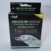 Small Green LED Rechargeable Dog Collar