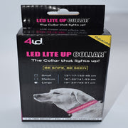 Medium Pink LED Rechargeable Dog Collar