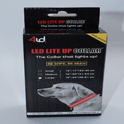 Medium Red LED Rechargeable Dog Collar