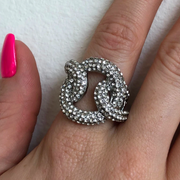 Red Carpet Circle Link Stretch Ring
