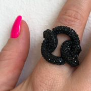 Red Carpet Circle Link Stretch Ring