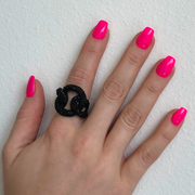 Red Carpet Circle Link Stretch Ring